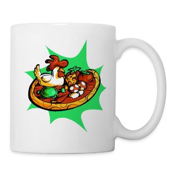 Sehr frische Pizza - Tasse - Weiß - Rechts