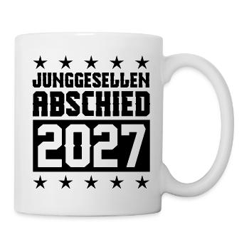 Junggesellenabschied 2027 - Tasse - Weiß - Rechts