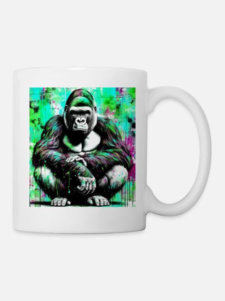 Gorilla - Tasse - Weiß