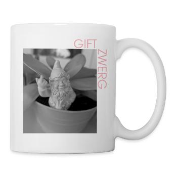 Gartenzwerg im Monochrom-Look - Tasse - Weiß - Rechts