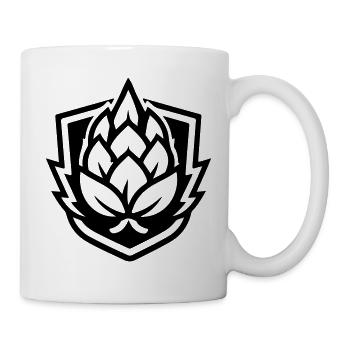 Hopfen Symbol Knospe - Tasse - Weiß - Rechts