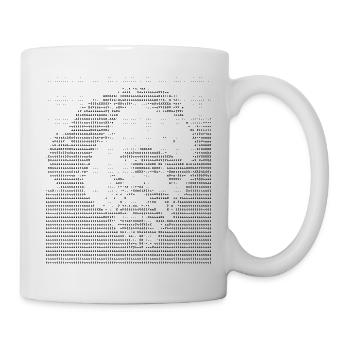 Charles Bukowski ASCII-Kunst - Tasse - Weiß - Rechts