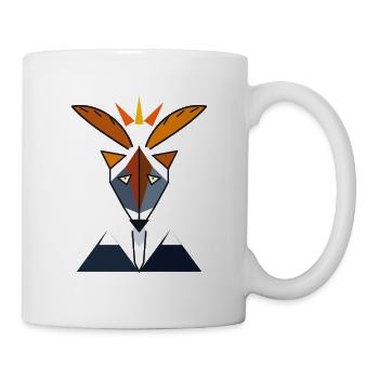 Hirsch - Tasse - Weiß - Rechts