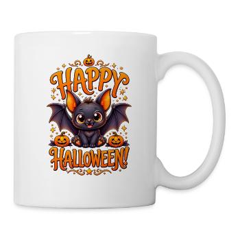 Kuschelige Halloween Fledermaus - Tasse - Weiß - Rechts