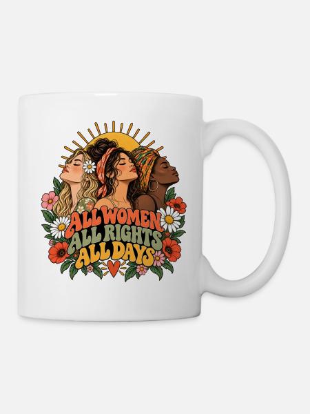 "All Women All Rights" - Tasse - Weiß