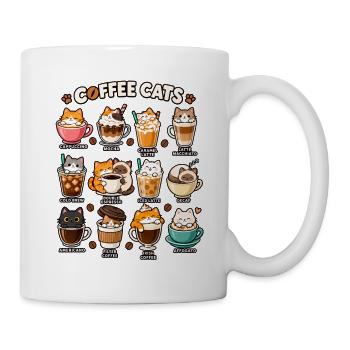 Katzenkaffee Kollektion: Kaffeekatzen - Tasse - Weiß - Rechts