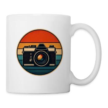 Retro Kamera Sunset Panel - Tasse - Weiß - Rechts