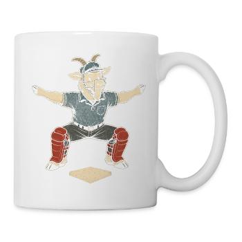 Baseball Schiedsrichter Ziege Safe Zeichen Herren - Tasse - Weiß - Rechts