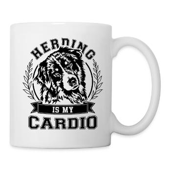 Australian Shepherd Herding is my Cardio Wilsigns - Tasse - Weiß - Rechts