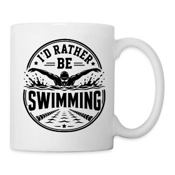 Schwimmer schwimmen Pool-fun Schwimm - Tasse - Weiß - Rechts