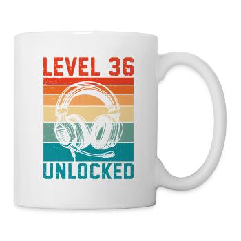 36. Geburtstag Level 36 unlocked - Tasse - Weiß - Rechts