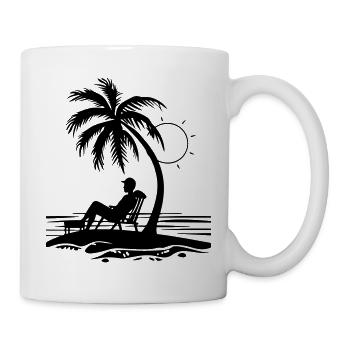 Palmen Urlaub - Tasse - Weiß - Rechts