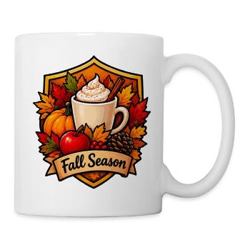 Herbstlicher Latte - Tasse - Weiß - Rechts
