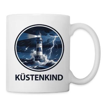Küstenkind Leuchtturm Sturmmeer - Tasse - Weiß - Rechts