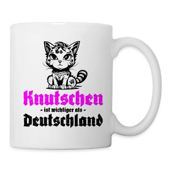 Knutschen ist wichtiger als Deutschland - Tasse - Weiß - Rechts