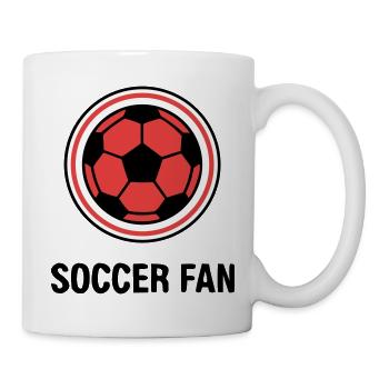 Soccer Fan Fussball Logo - Tasse - Weiß - Rechts
