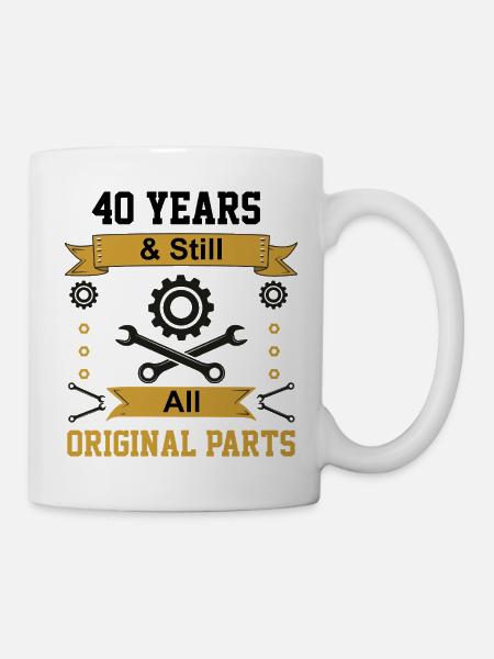 Immer noch alle Originalteile - Tasse - Weiß