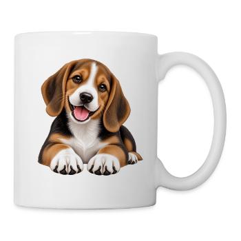 Beagle-Welpe Tierliebhaber - Tasse - Weiß - Rechts