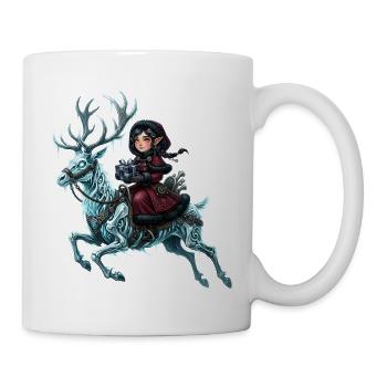 Der Geist des Winters – Keltischer Frostreiter - Tasse - Weiß - Rechts