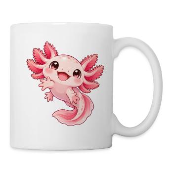 Verspieltes Axolotl Pink-Kindermotiv - Tasse - Weiß - Rechts
