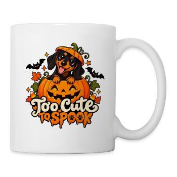 Halloween Dackel Too Cute To Spook - Tasse - Weiß - Rechts