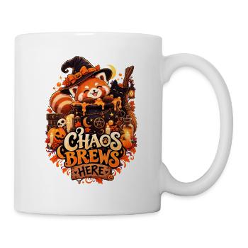 Chaos Brews Here Halloween Red Panda - Tasse - Weiß - Rechts