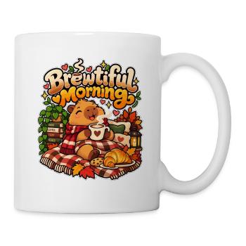 Brewtiful Morning Capybara Kaffee - Tasse - Weiß - Rechts