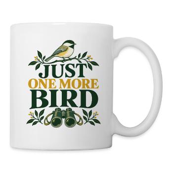 Nur Noch Ein Vogel Minimalistisches Birding Design - Tasse - Weiß - Rechts