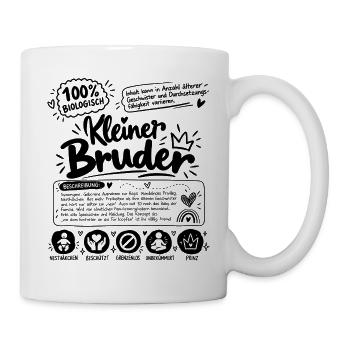 Lustiges Geschenk für den kleinen Bruder - Tasse - Weiß - Rechts