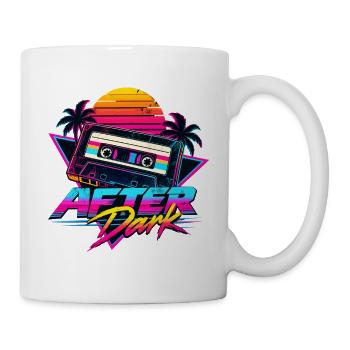 After Dark 80er Retro Synthwave - Tasse - Weiß - Rechts