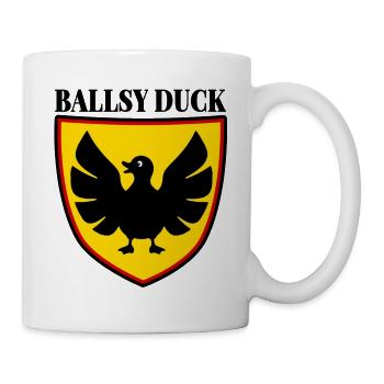Heraldische Ente auf dem gelben Schild - Tasse - Weiß - Rechts