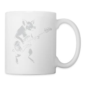 Pig Bassist: Retro Rock - Tasse - Weiß - Rechts