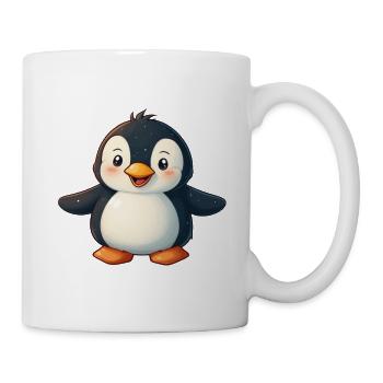 Pinguin - Tasse - Weiß - Rechts
