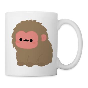 Kawaii Japanischer Makake - Tasse - Weiß - Rechts