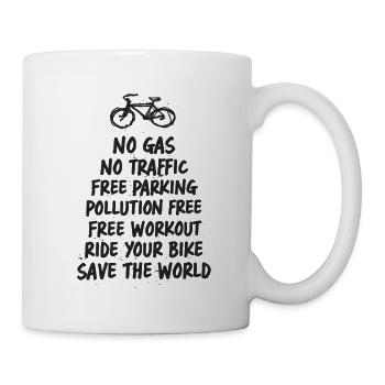 Safe the world - Tasse - Weiß - Rechts