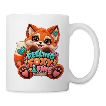 Feeling Foxy & Fine Patchwork Fox - Tasse - Weiß - Rechts