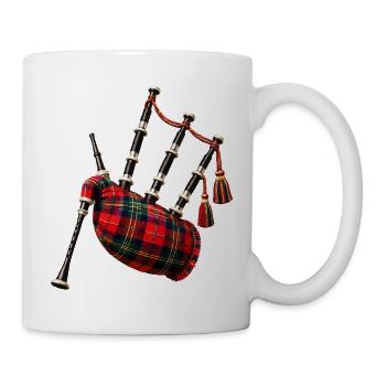 Keltischer Dudelsacktartan - Tasse - Weiß - Rechts