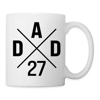 Dad 27 Papa Vater Vatertag Baby - Tasse - Weiß - Rechts