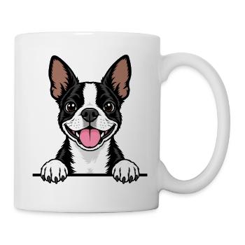 Boston Terrier - Tasse - Weiß - Rechts