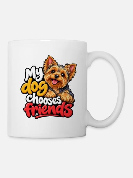 Yorkshire Terrier - Tasse - Weiß