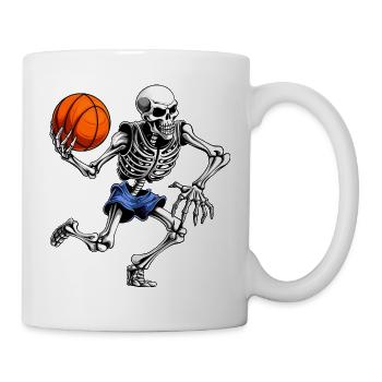 Skelette Basketballer / Basketball Skelett - Tasse - Weiß - Rechts