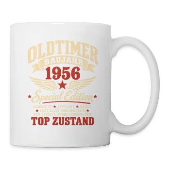 70. Geburtstag Mann Frau 70 Jahre Deko 1956 - Tasse - Weiß - Rechts