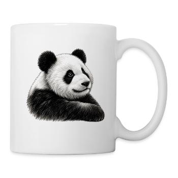 Panda Illustration - Tasse - Weiß - Rechts