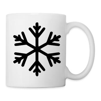 Eiskristall Winter Schnee Schneekristall  - Tasse - Weiß - Rechts