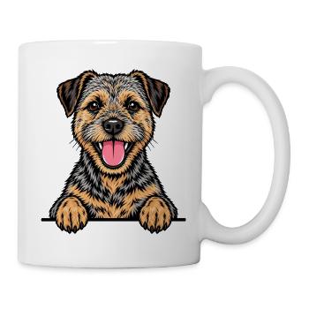 Border Terrier - Tasse - Weiß - Rechts