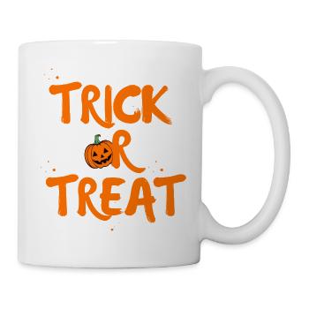 Süßes-oder-Saures-Retro-Halloween-Kürbis – - Tasse - Weiß - Rechts