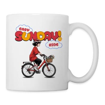 Easy Sunday Ride Fahrrad Anime Mädchen Geschenk - Tasse - Weiß - Rechts