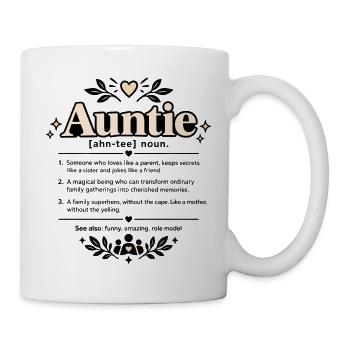 Coole Tante Lustige Beste Tante Wertschätzungszitat Kunst - Tasse - Weiß - Rechts