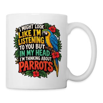 Lustige Papageien-Mama Besitzerin Vogelliebhaber Tropische Haustierkunst - Tasse - Weiß - Rechts