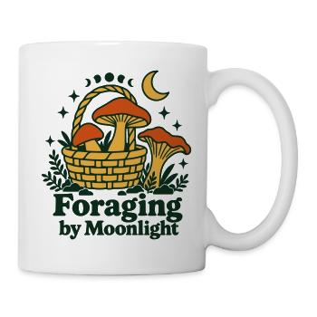 Nahrungssuche im Mondlicht – Goblincore-Pilze - Tasse - Weiß - Rechts